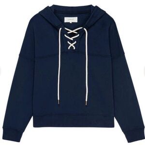 The Great. Navy Lace-Up Women's Sweatshirt